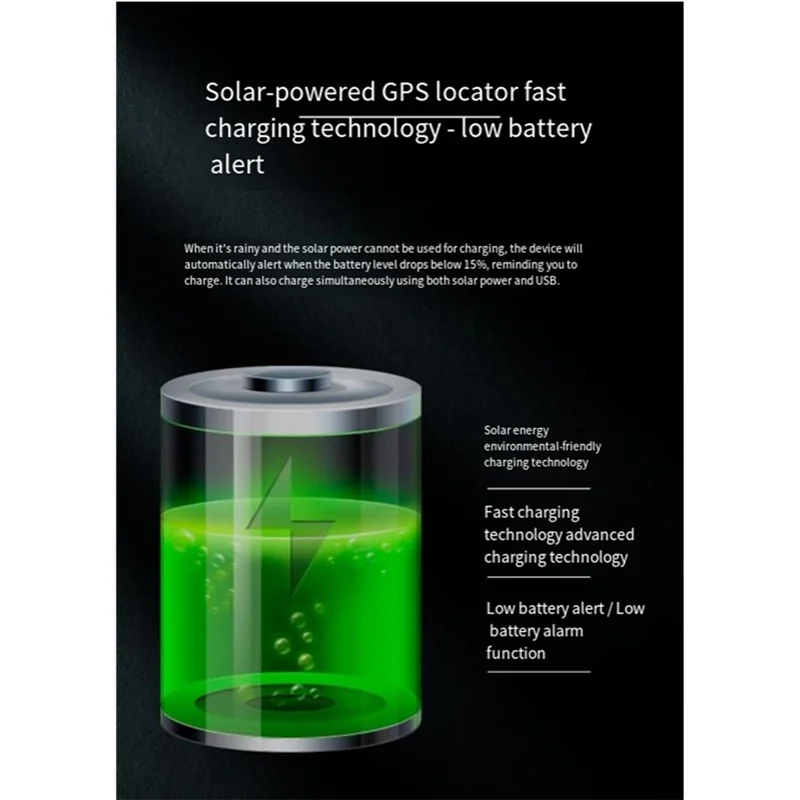 Localizzatore GPS per animali B64C, con 4G, tecnologia solare, impermeabile per bovini, pecore, cavalli - Dispositivo di localizzazione in tempo reale