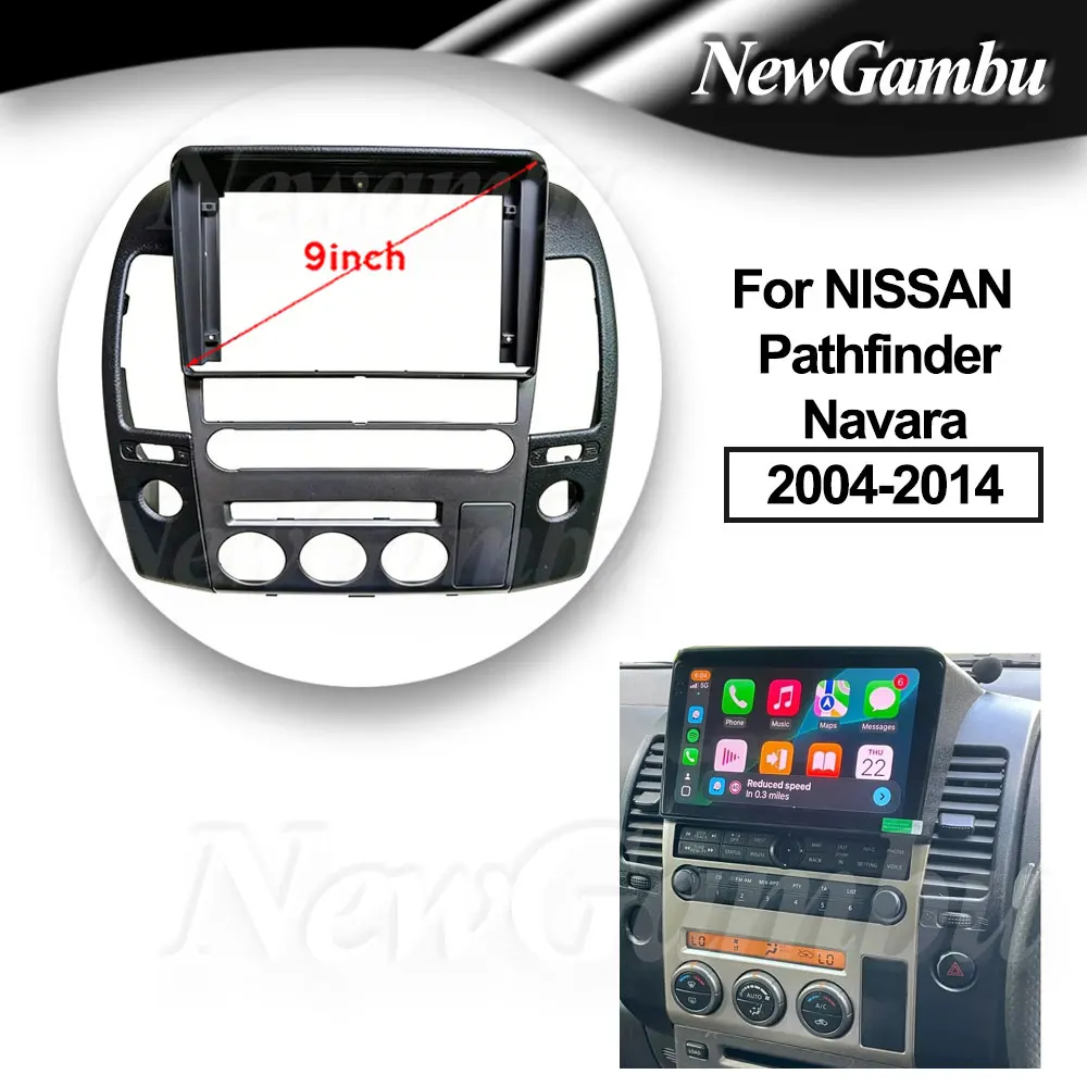 

9-дюймовая пластиковая рамка из АБС-пластика для установки автомобильной магнитолы в NISSAN Pathfinder Navara 2004-2014, без кабелей