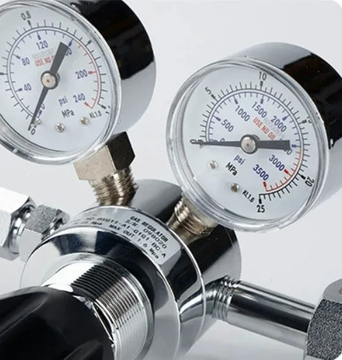 High Pressure Purity Gas Stainless Steel One Single Stage Pressure Regulator With Gauge Valve Oxygen Gas Pressure Regulating