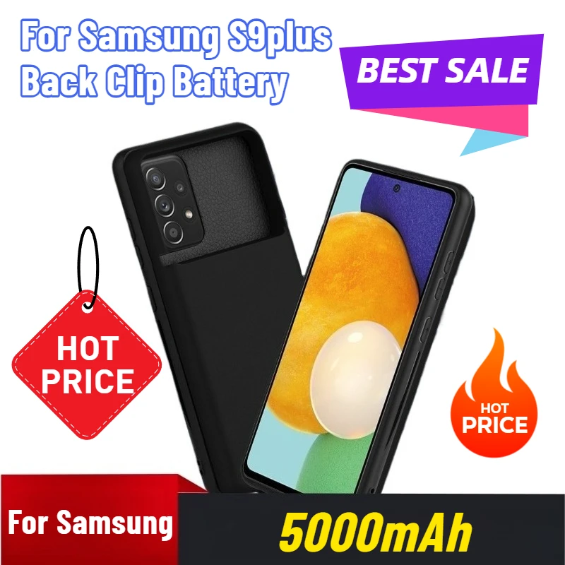 

5000mAh for Samsung S9plus Back Clip Battery Wireless Charging Phone Case Mobile Power Bank