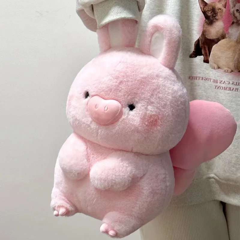 

New Cartoon Kawaii Pink Angel Pig Pig Plush Toys Creative Ins Cute Angel Pig Room Decorations Children's Birthday Gifts