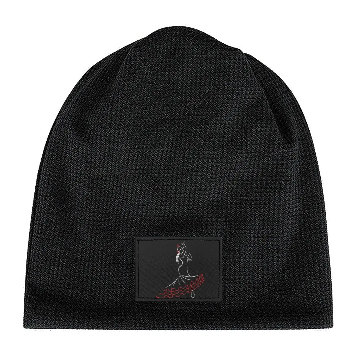 Spain Flamenco Dancer Front Warm Fleece-Lined Cap Fashion Bonnet Hat Autumn Winter Outdoor Beanies Hats for Unisex Adult
