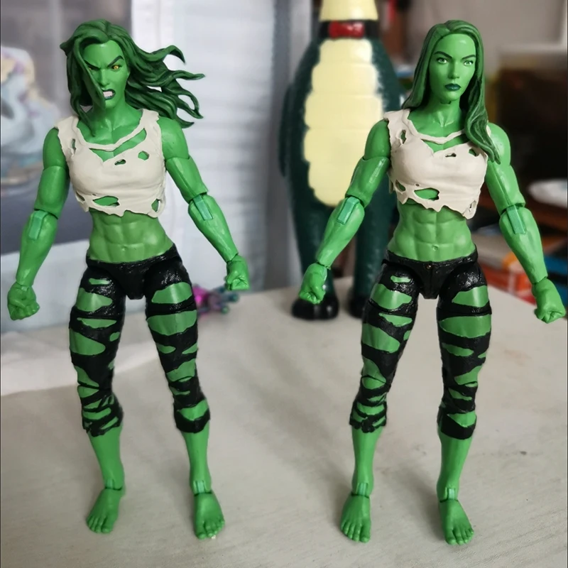 She-Hulk Hulkettes Pvc Action Figure Doll Angry Normal Head Version No Extra Open Hands Loose Models Collectable Toys Xmas Gift