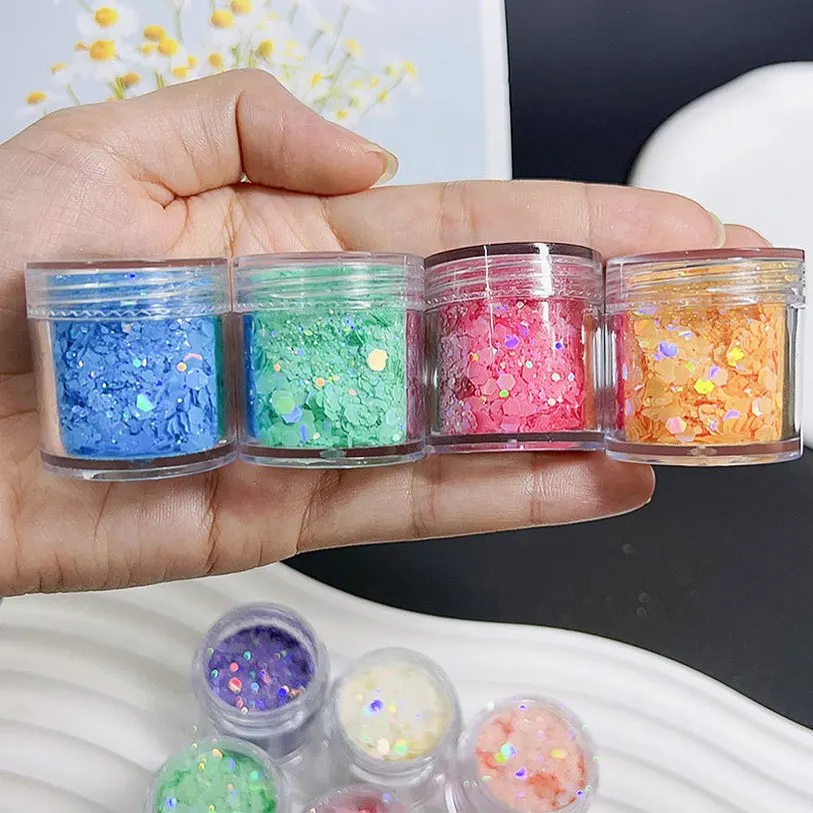 YTYIN all'ingrosso polvere sfusa acrilica per unghie sirena glitter colori metallici e al neon per decorazioni natalizie