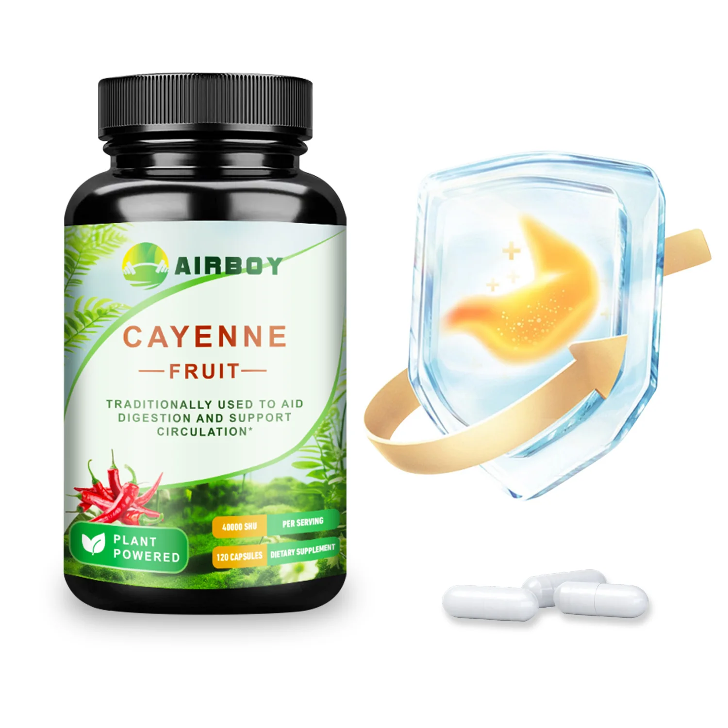 

Фруктовые капсулы Cayenne — сердечно-сосудиевое здоровье и способствует кровообращению, повышает метаболизм — 120 капсул