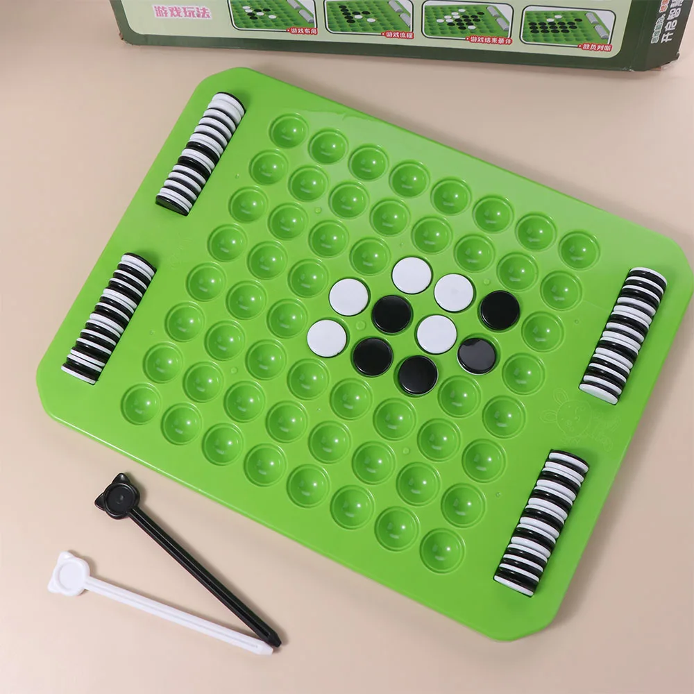 

Tabletop Game Flip Black White Chess Board Parent-Child Interactive Portable Kid Overturn Chess Funny Montessori