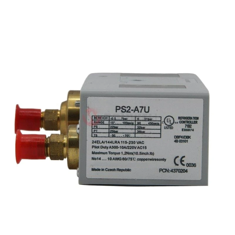 

Gold seller PS2-A7U Pressure Switch Adjustable High Accuracy for Air Water Oil 10A 250V AC with IP65 Protection CE Certified