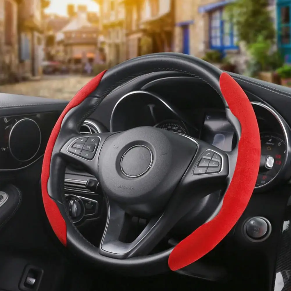 1 Pair Steering Wheel Cover Anti-Skid Segmented Universal Car Steering Wheel Cover Protector Interior Accessories