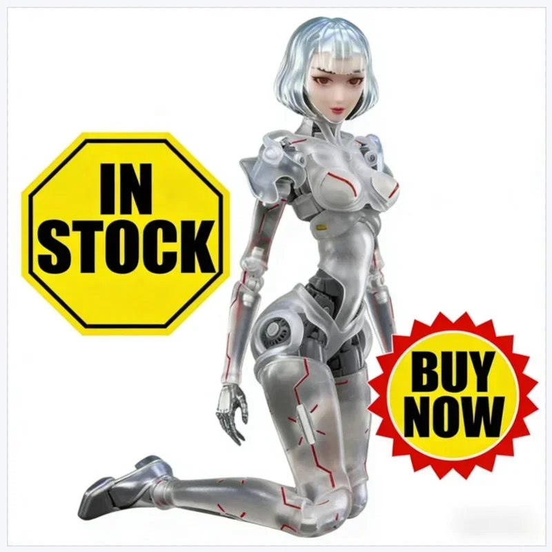 

New Bone Workshop 1/12 Articulated Action Figure Ai Agent Lady Transparent Mechanical Body Desktop Ornament For Anime Fans