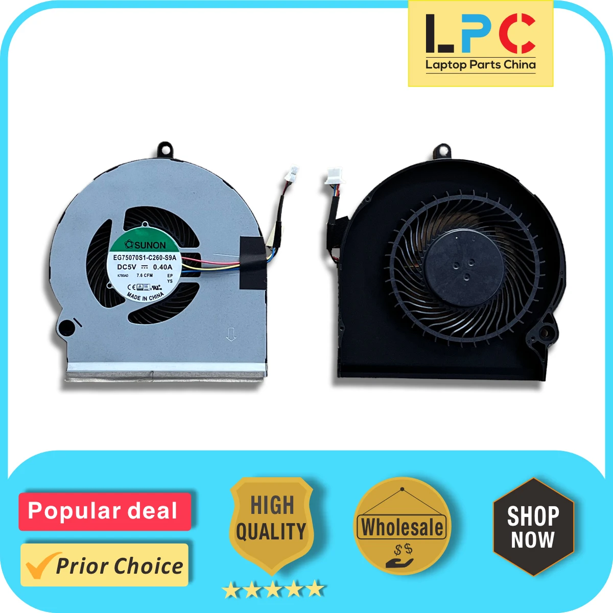 CPU Cooling Fan For Dell Alienware 15 R3 New Laptop Cooler Radiator Heat Sink 0JWH30 EG75070S1-C260-S9A DC5V 0.4A
