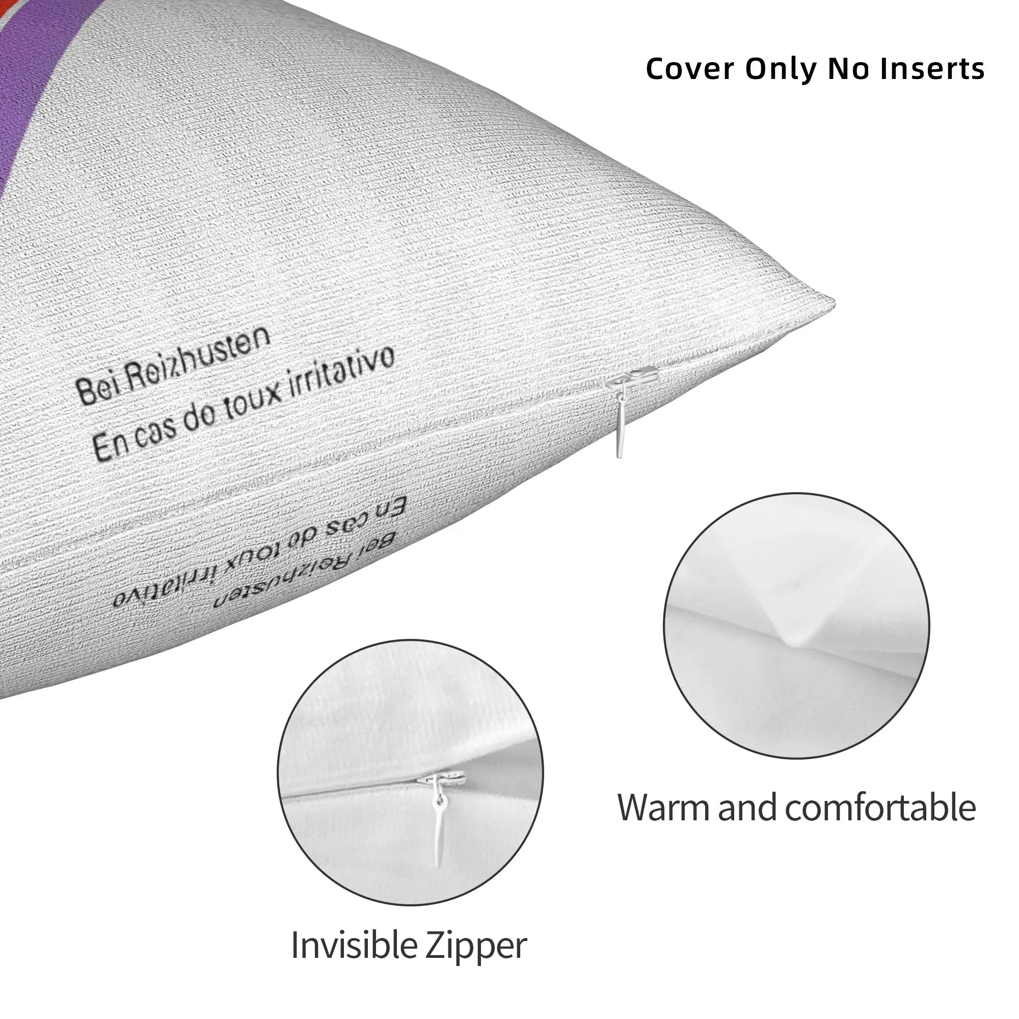 Printed Makatussin Comp 80ml Label Pillowcase Polyester Cushion Cover Decorations Funny Pillow Case Cover Home Zippered