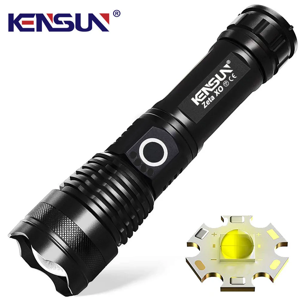 Most Powerful Flashlights High Power XHP70 LED Super Bright Torch USB Rechargeable Zoomable Lantern for Camping Hunting  26650