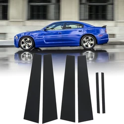 Car Pillar Posts Door Window Trim Molding For Dodge Charger 2011-2021 Anti Scratch Stickers Accessories Black