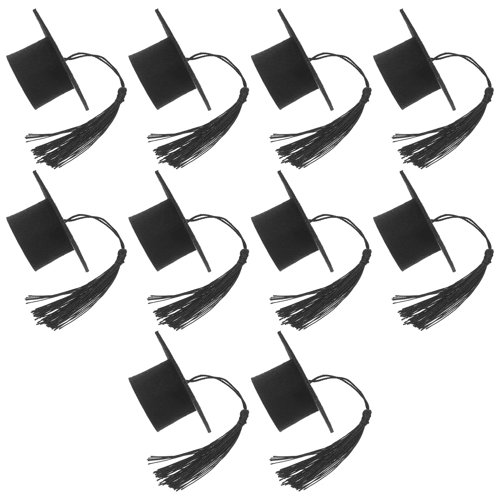 

10pcs Doctoral Hat Bottle Graduation Party Bottle Topper Topper Graduation Decor Caps for Wine Drink Party Gifts