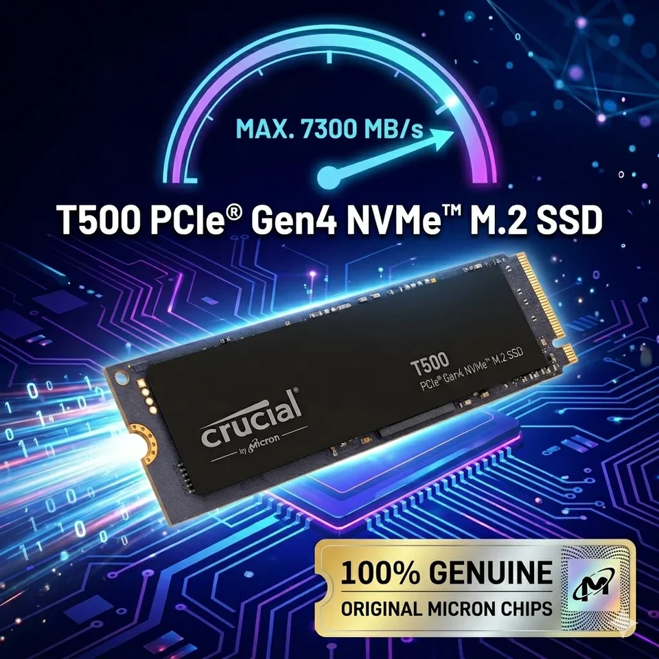 T500 1TB Gen4 NVMe M.2 SSD 7300MB/s Gaming Internal Solid State