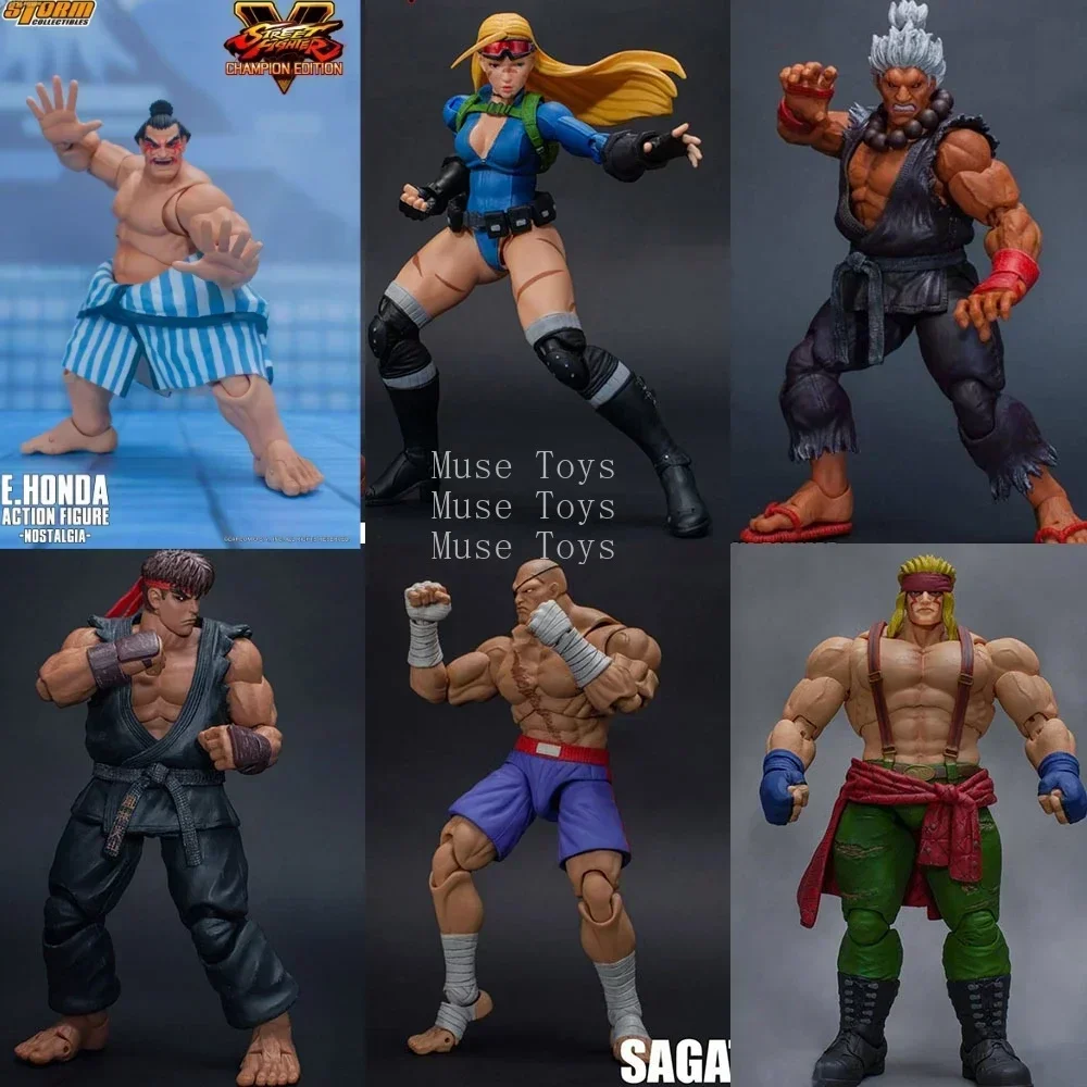 In Stock Storm1/12 Men Soldier Seriesv Alex Zangief Sagat Sdcc Evil Ryu Cammy Full Set 6" Action Figure Model Fan Collection