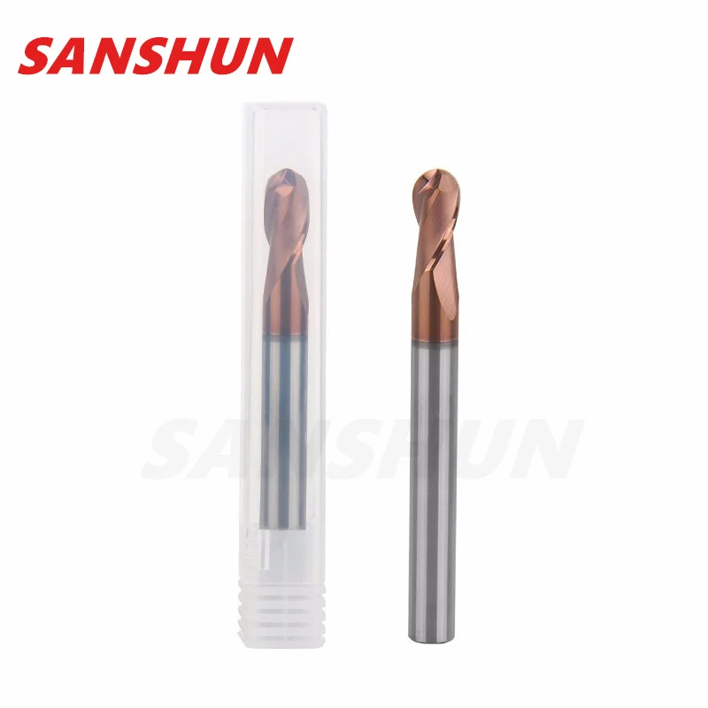 Milling Cutter Alloy Coating Tungsten Steel Tool Cnc Maching Hrc55 Ball Nose Endmills Top Milling Cutter Machine Endmill cutter