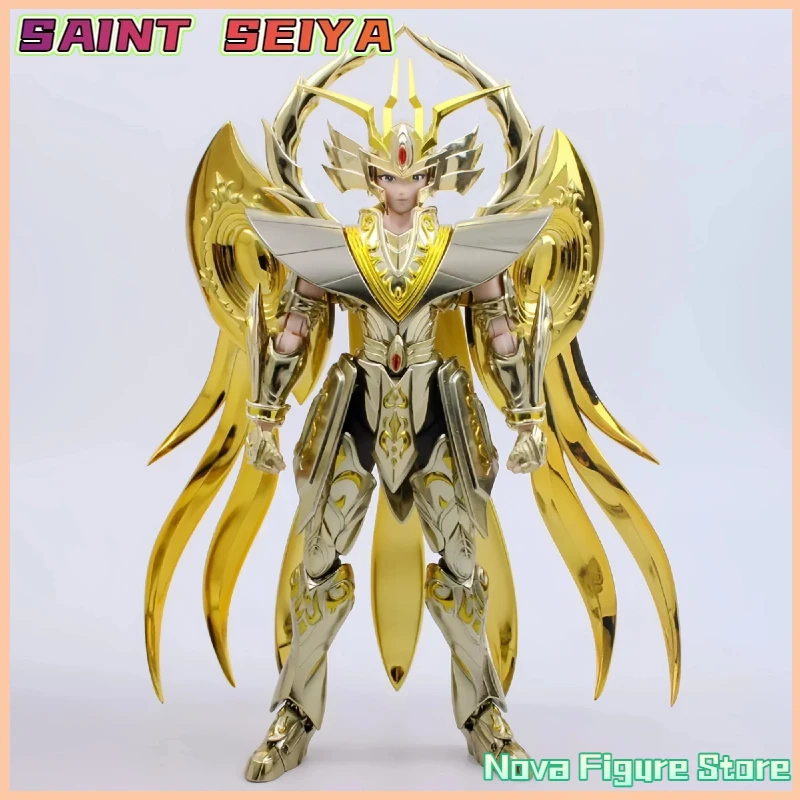 Em Estoque Saint Seiya EX Jimo JM Deus Virgem Sharja Sharja + Escultura de Cabeça Base Lótus Alma Dourada Boneco de Ação Colecionável Presentes