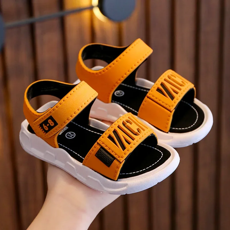 Summer Boys Girls Sandals Kids Antiskid Breathable Beach Sandals Infant Toddler Shoes Soft Sole Children Student Sports Shoes