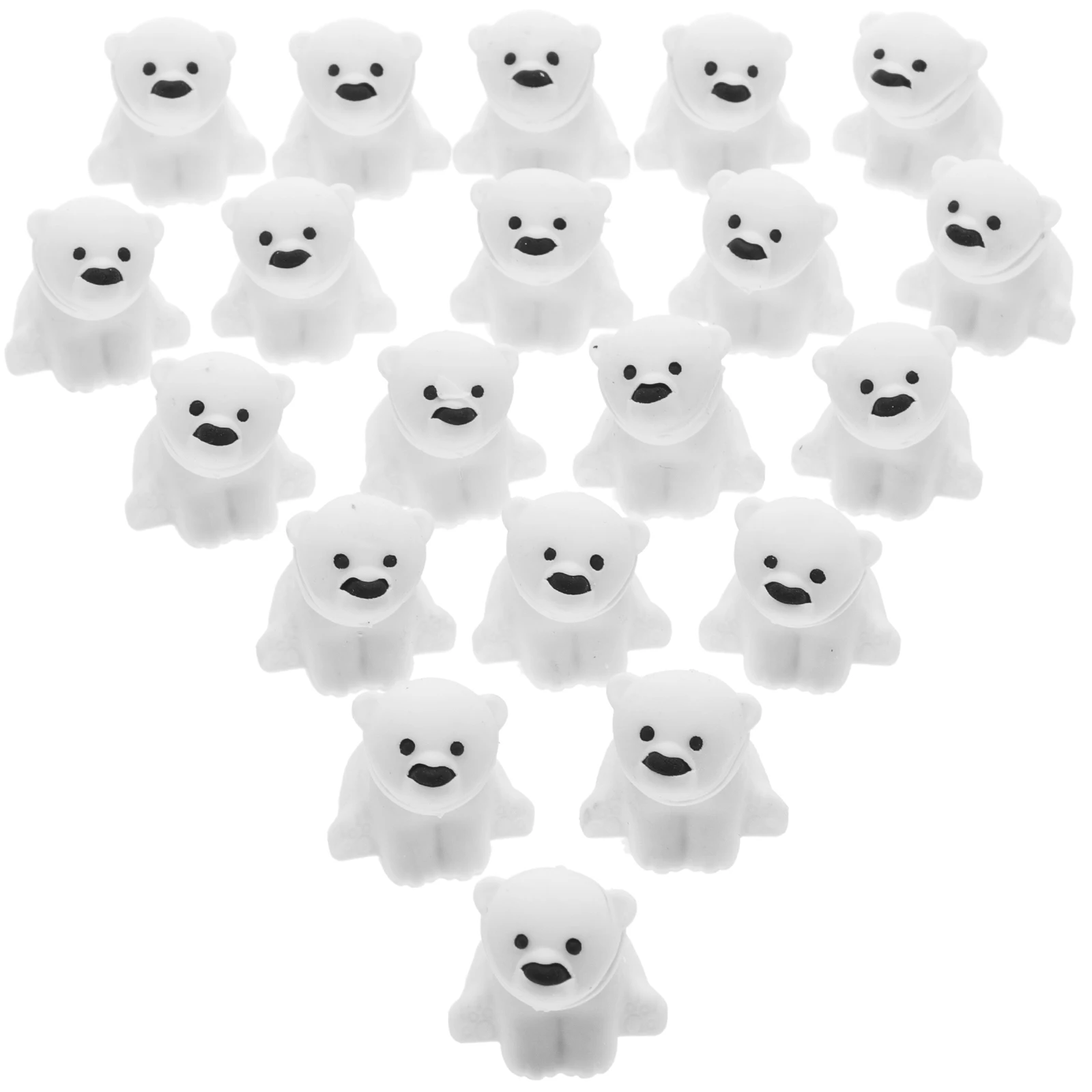 

20 Pcs Polar Bear Eraser Adorable White Rubber Stationery School Supplies Puzzle Toy Eco Friendly Animal Pencil Erasers