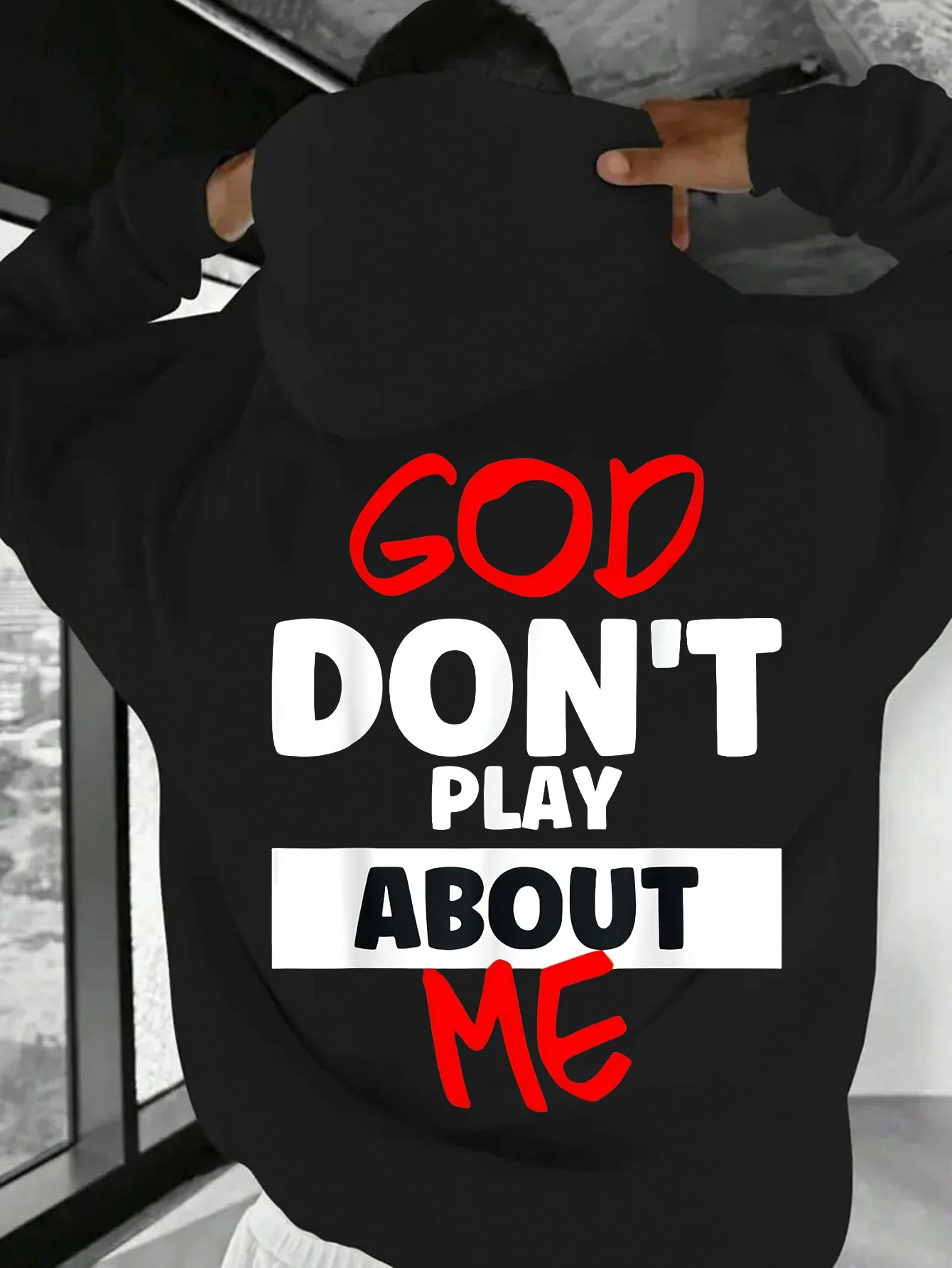 God Will Not Joke with Me Inspirational Sweatshirt Unisex Soft, Lightweight, Breathable Fabric Vintage Print Faith and Religion Apparel Casual Wear Spiritual Explorer Long-Sleeve Style