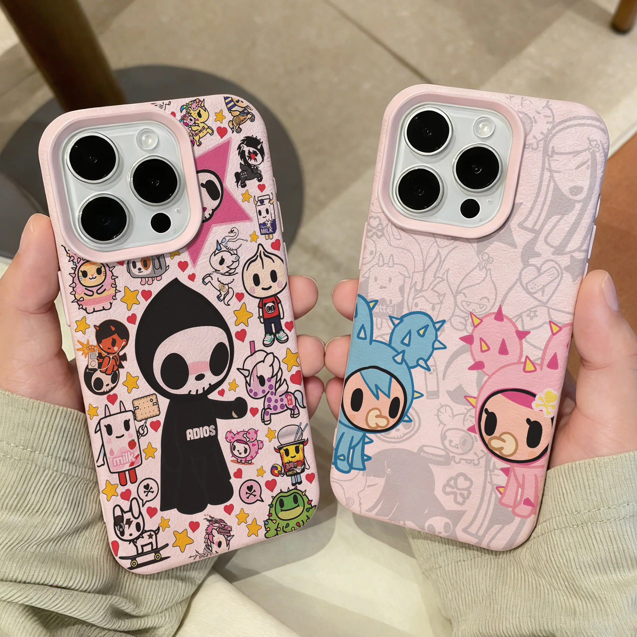 Cartoon T-Tokidokis Lichee leather pattern Phone Case For Samsung S26 S25 S24 S23 S22 S21 S20 S10 Plus FE Ultra 4G 5G Shockproof