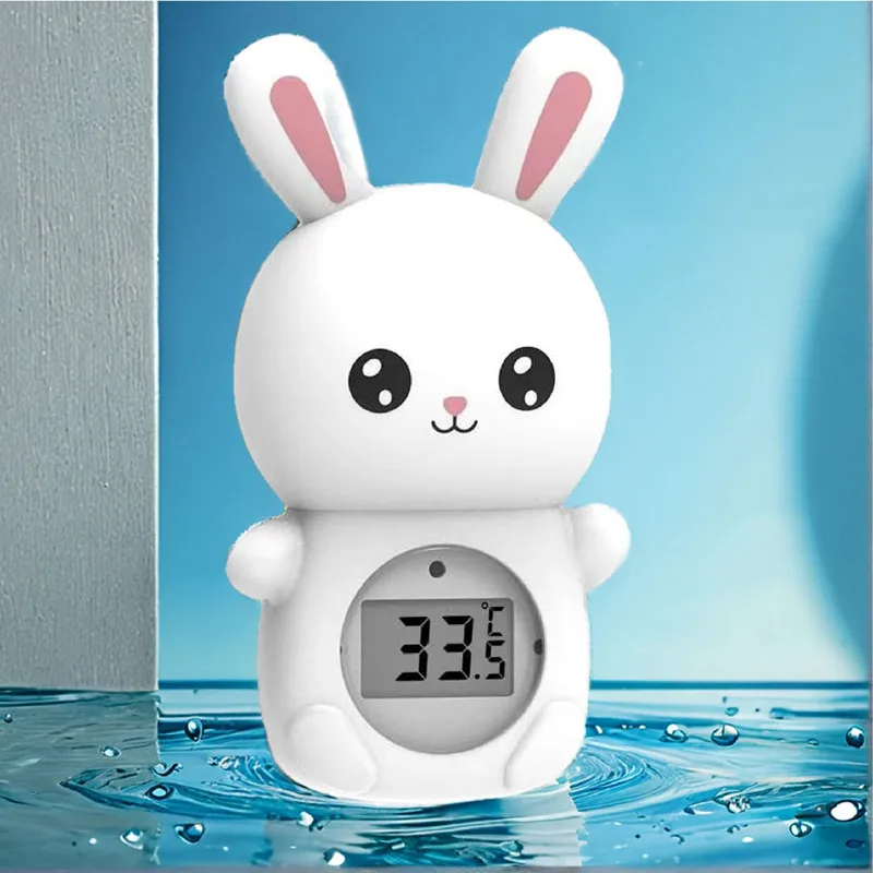 1PC Digital Baby Bath Thermometer Duck Rabbit Panda Swim Pool Float IP67 Waterproof Safe Temperature Toy Gift Infant Kid Child view 3