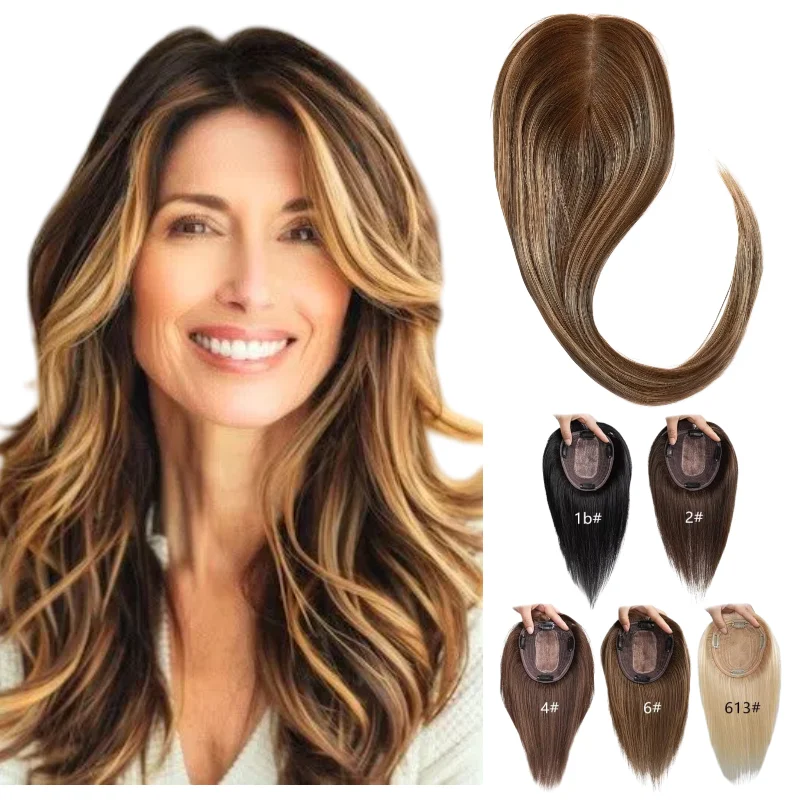 100-human-hair-topper-12x13cm-35cm-straight-machine-made-hair-extensions-2-p27-613-daily-wear-dropship