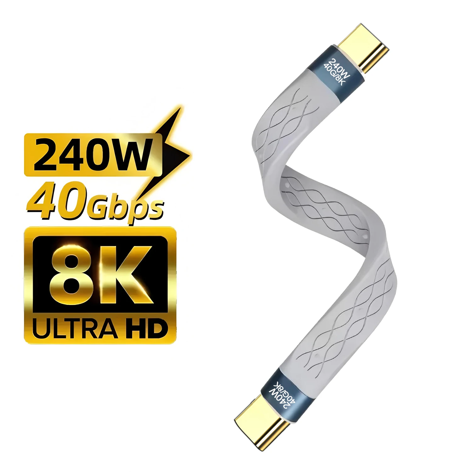 PD 240W 6A Type C to USB C Fast Charging Cable USB 4.0 Gen3 40Gbps Data Cable Cord for MacBook Pro Phone Charge Data Transfer