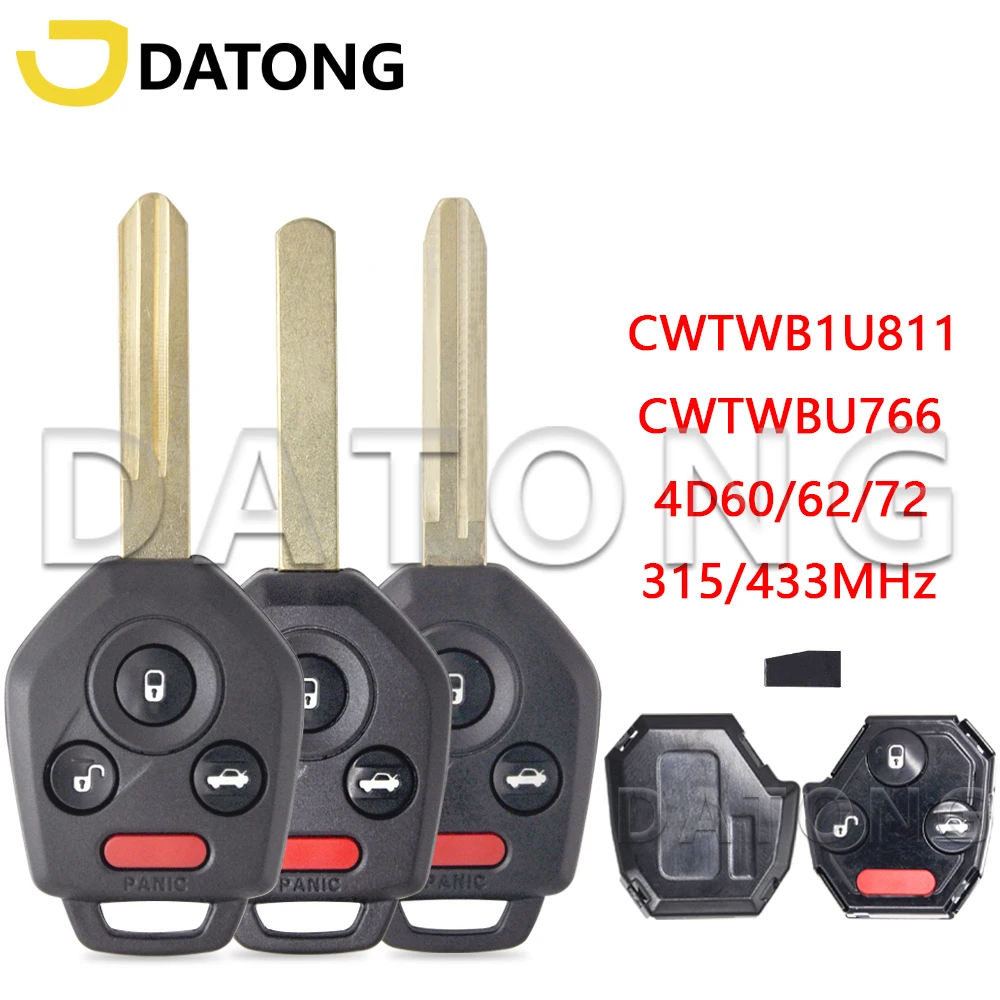 

Datong World Car Remote Control Key For Subaru Outback Impreza Tribeca Legacy Forester CWTWB1U811 CWTWBU766 4D60 4D62 4D72 Chip