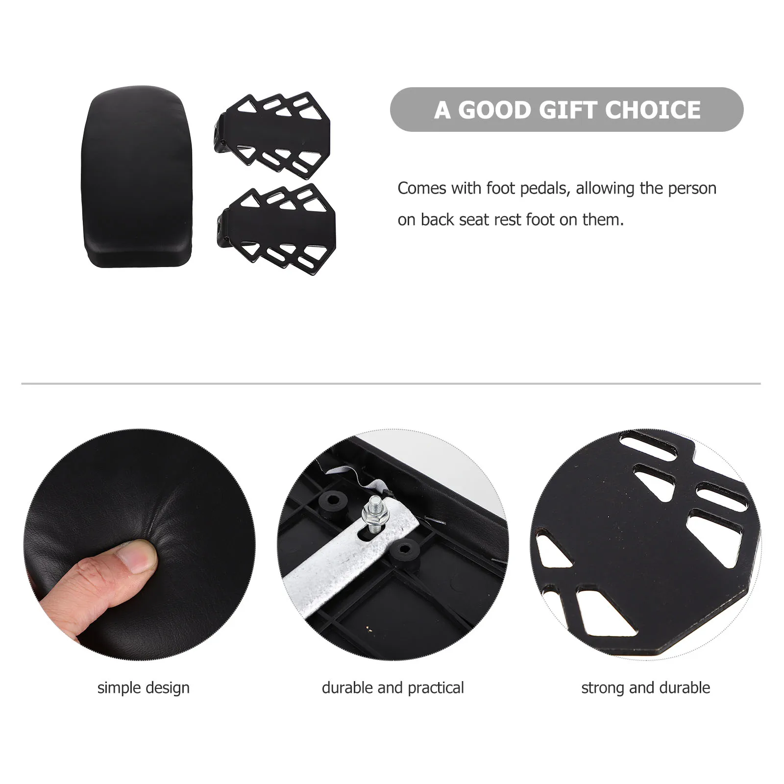 

Bike Accessories Bicycle Seat Cushion Rear Mounted Back Footrest for Road Pad