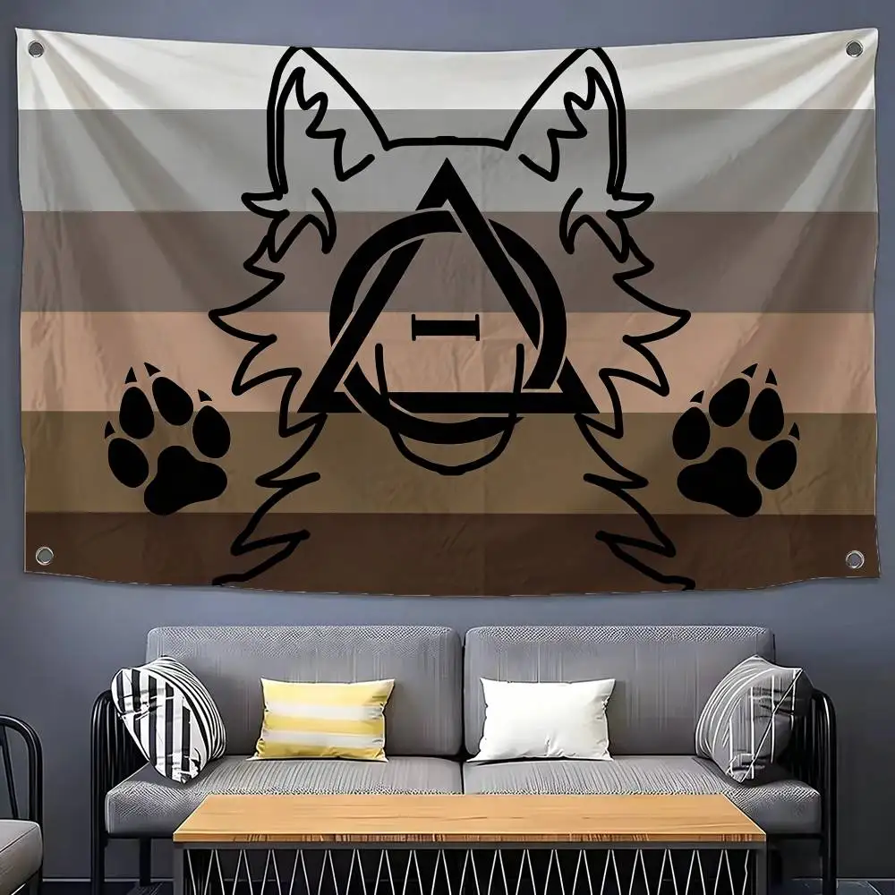 New Therian Delta Symbol  Flags Suitable For Party Club Outdoor Interior Wall Decoration Banner Fans Gift