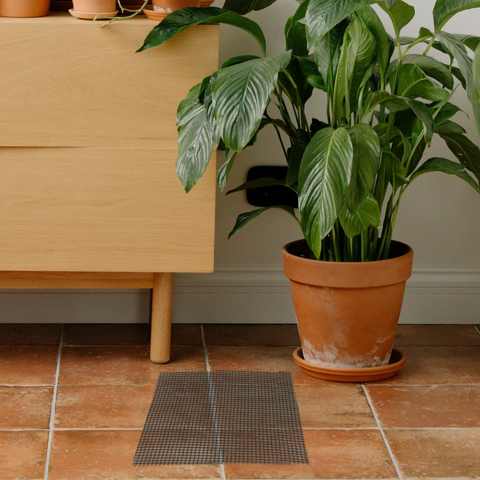 Bonsai Garden Cafe - 5個入り植木鉢用メッシュパッド排水ガスケット、セラミック製植木鉢、庭、自宅、オフィス、カフェ、盆栽、多肉植物プランター用穴マット