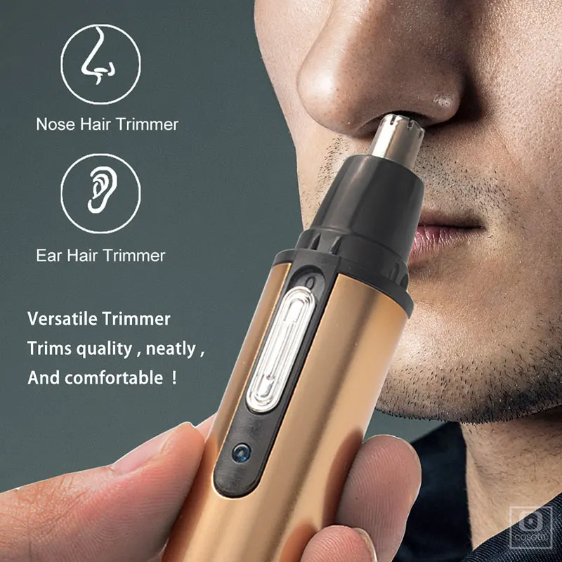 Electric Nose and Ear Trimmer USB Rechargeable Waterproof Trimmer for Men Nose Hair Trimmer High Speed Rotating Head Clipper