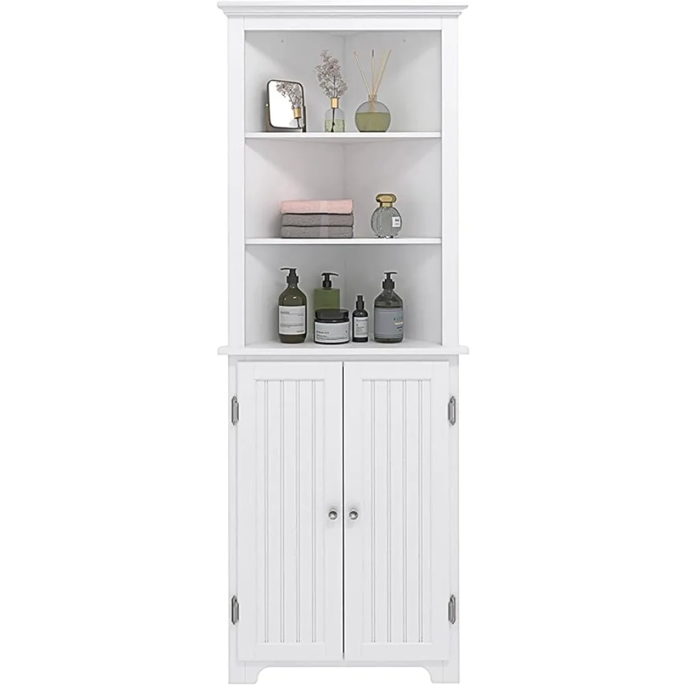 

Tall Bathroom Corner Cabinet Wardrobe Slim Floor Storage Bathroom Cabinet With Doors and Hutch Pia Kitchen White Living Room