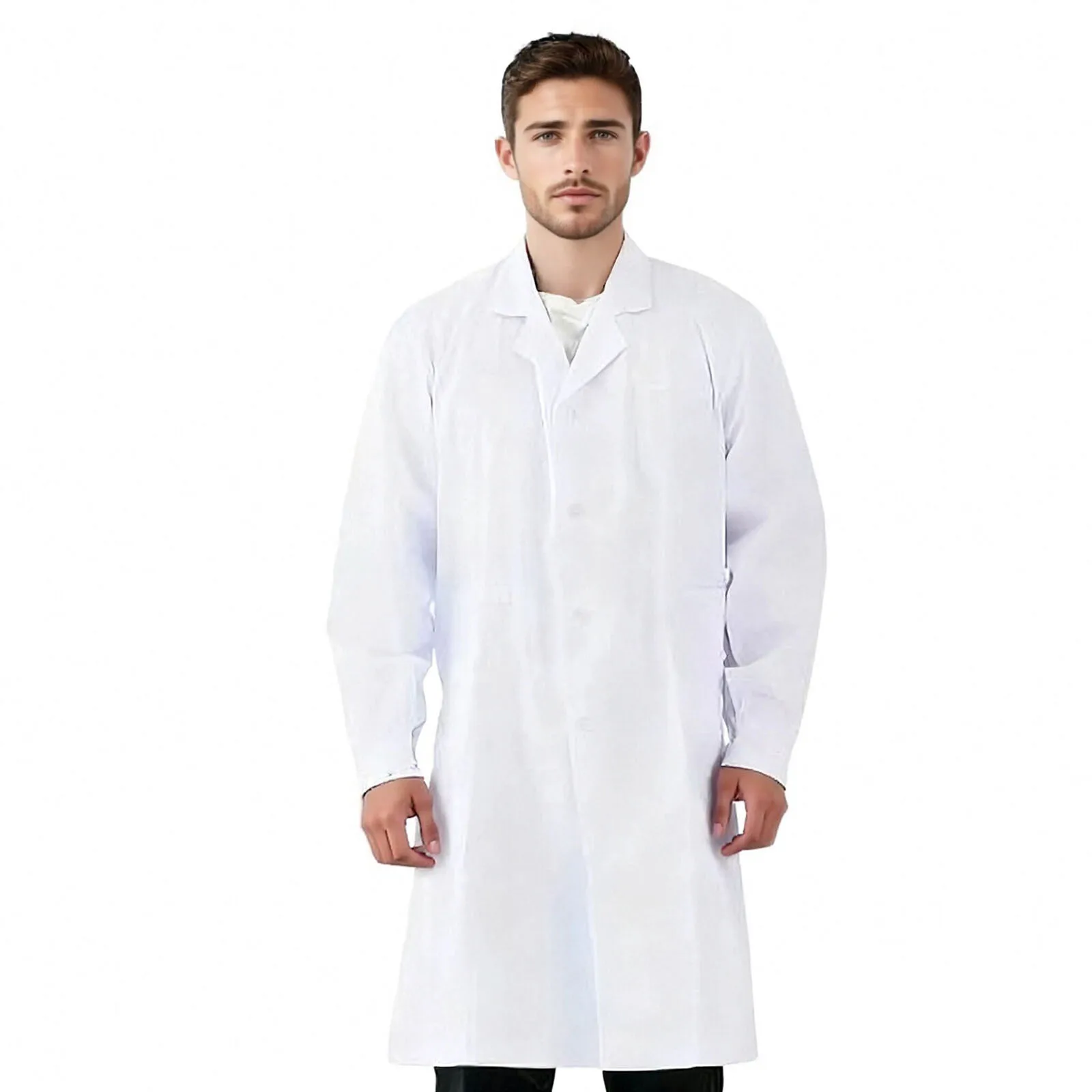 เสื้อผ้าทำงานแขนยาวสำหรับผู้ชาย YHOPE สามารถสวมใส่เป็นเสื้อคลุมด้านนอกได้