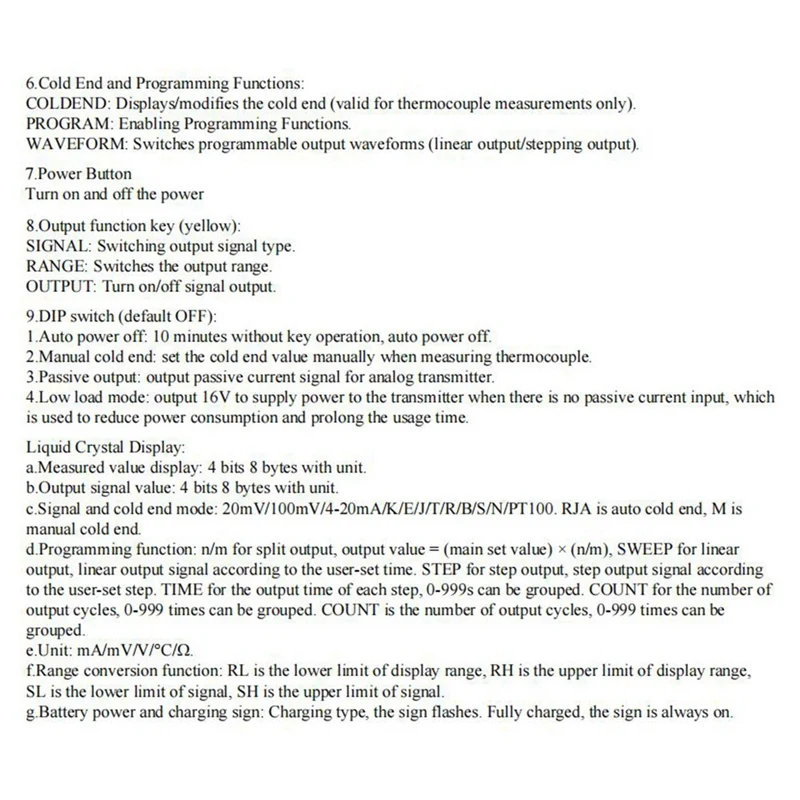 Full-Multifunction Signal Generator, Termopar Fonte de Sinal, Handheld Processo Calibrador, Tensão Atual, RTD, 4-20Ma