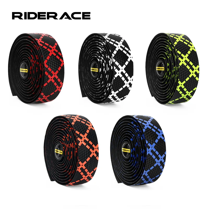 Bicycle Handlebar Tape With 2 Bar Plug Anti-Slip Shock Absorption Road Bike Wrap Straps Pu+Eva Racing Grip Tape Comfortable Soft