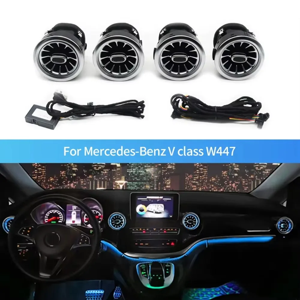 W447 Auto Lighting System Atmosphere Light 64 Colors LED Car Interior Ambient Light Kit Suitable for Mercedes Benz V-class W447