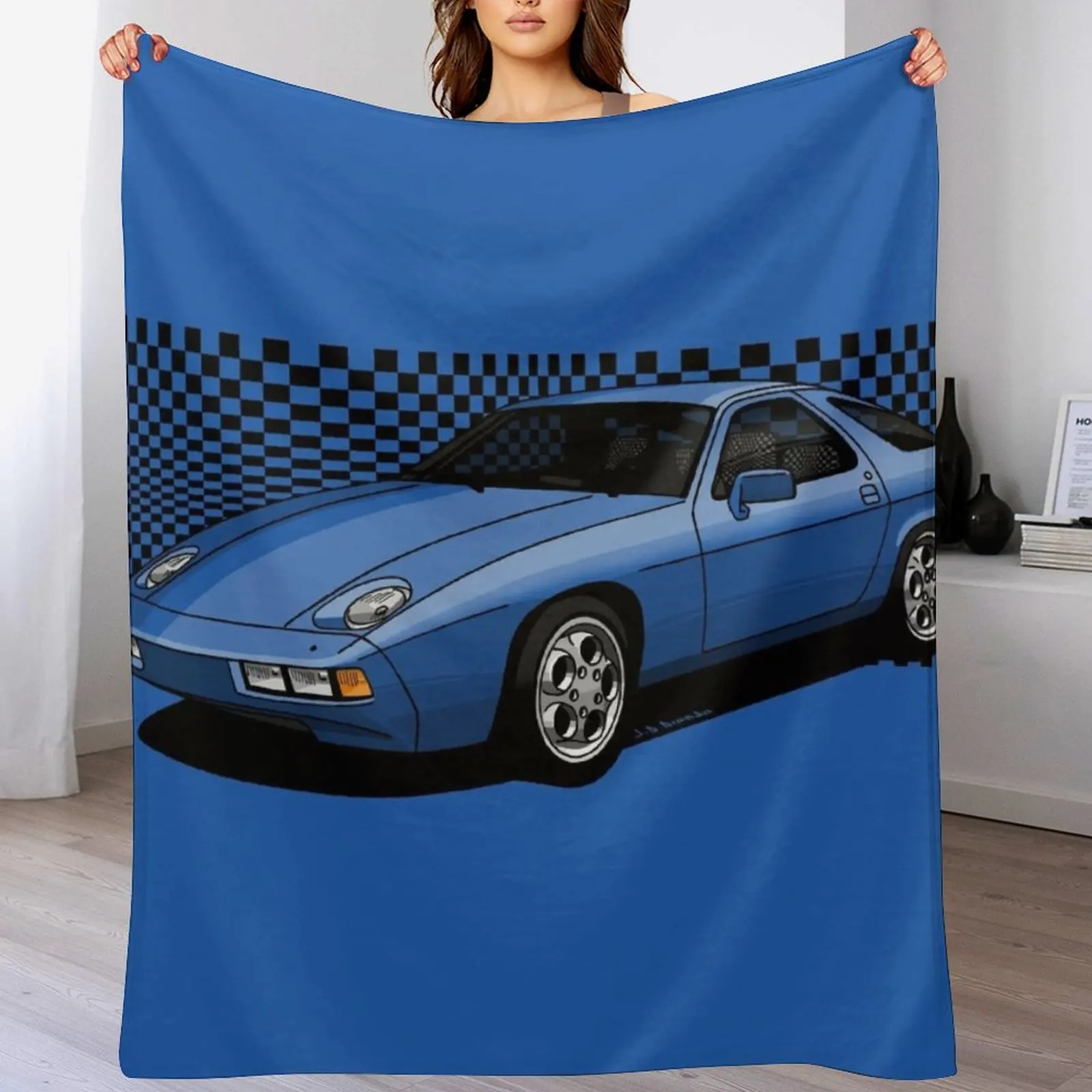 German sports car Throw Blanket Cozy Throw Blanket for Bed Sofa Chair