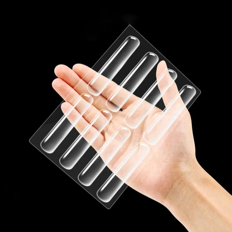 Silicone Self Adhesive Buffer Pads Refrigerator Anti-collision Strip Door Stopper Cabinet Bumpers Transparent Wall Protector Pad