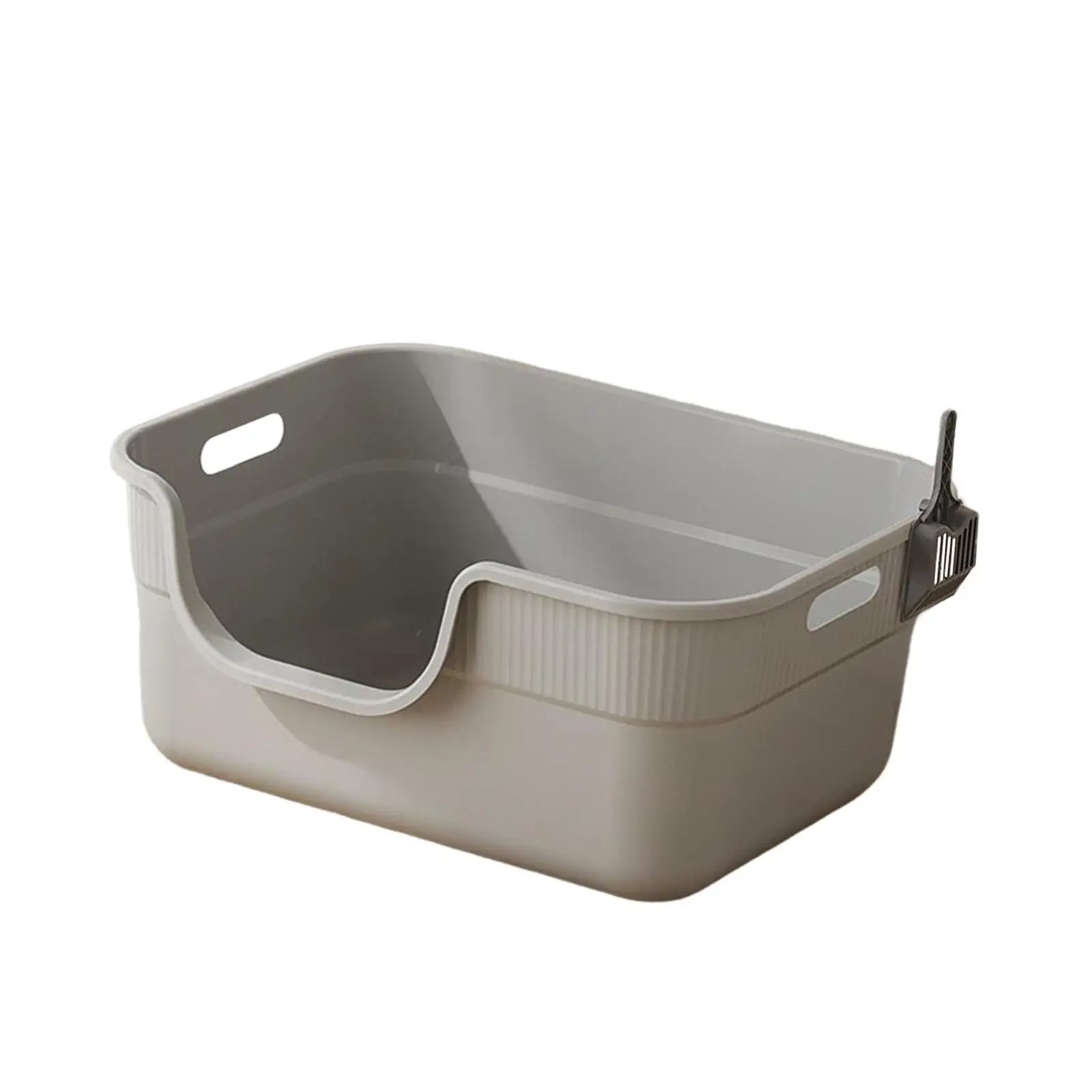 Imagen 3: Bandeja para arena de gatos de material PP con pared alta antirresbaladizos, inodoro para gatos de interior, sistema automático