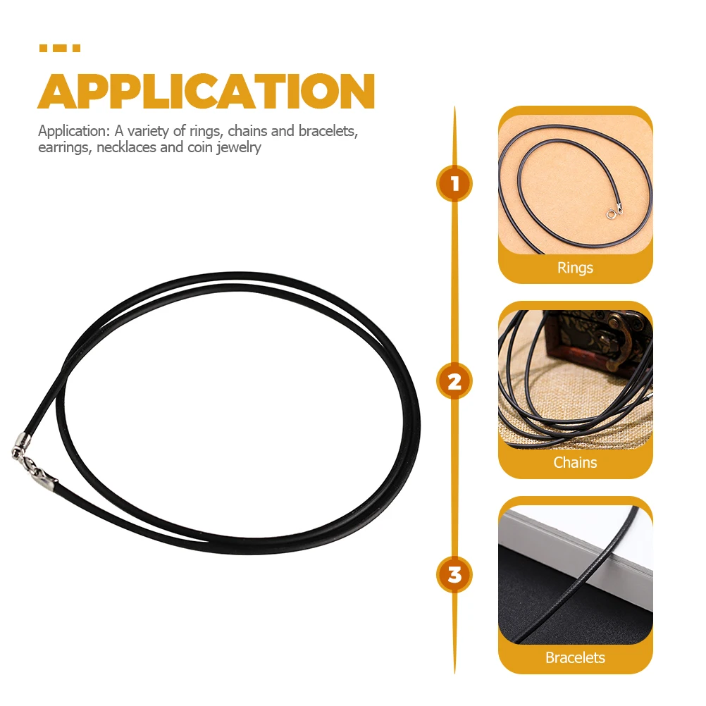 

Premium Waxed Necklace Cord Black With Clasp For Diy Bracelet Jewelry Pendant Hanging Rope Durable Cord For Jewelry