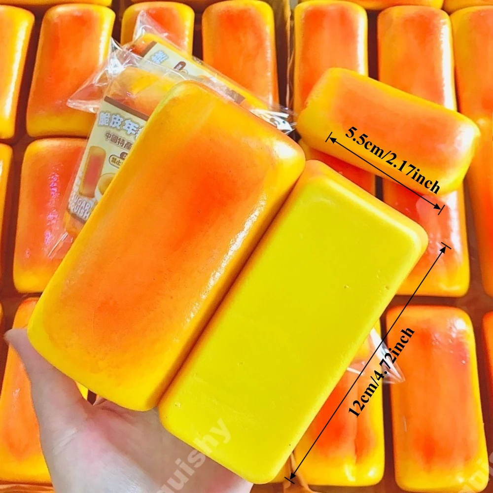 Squishy Caramel Bread Squeeze Toy Soft Stress Relief Slow Rising Sensory Fidget for Anxiety ADHD Autism Gifts for Kids Adults