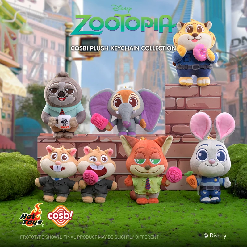

Оригинальные популярные игрушки Zootopia 2, коллекция плюшевых брелоков Cosbi Judy Nick Wilde Flash Clawhauser, слепая коробка, таинственные подарки на день рождения