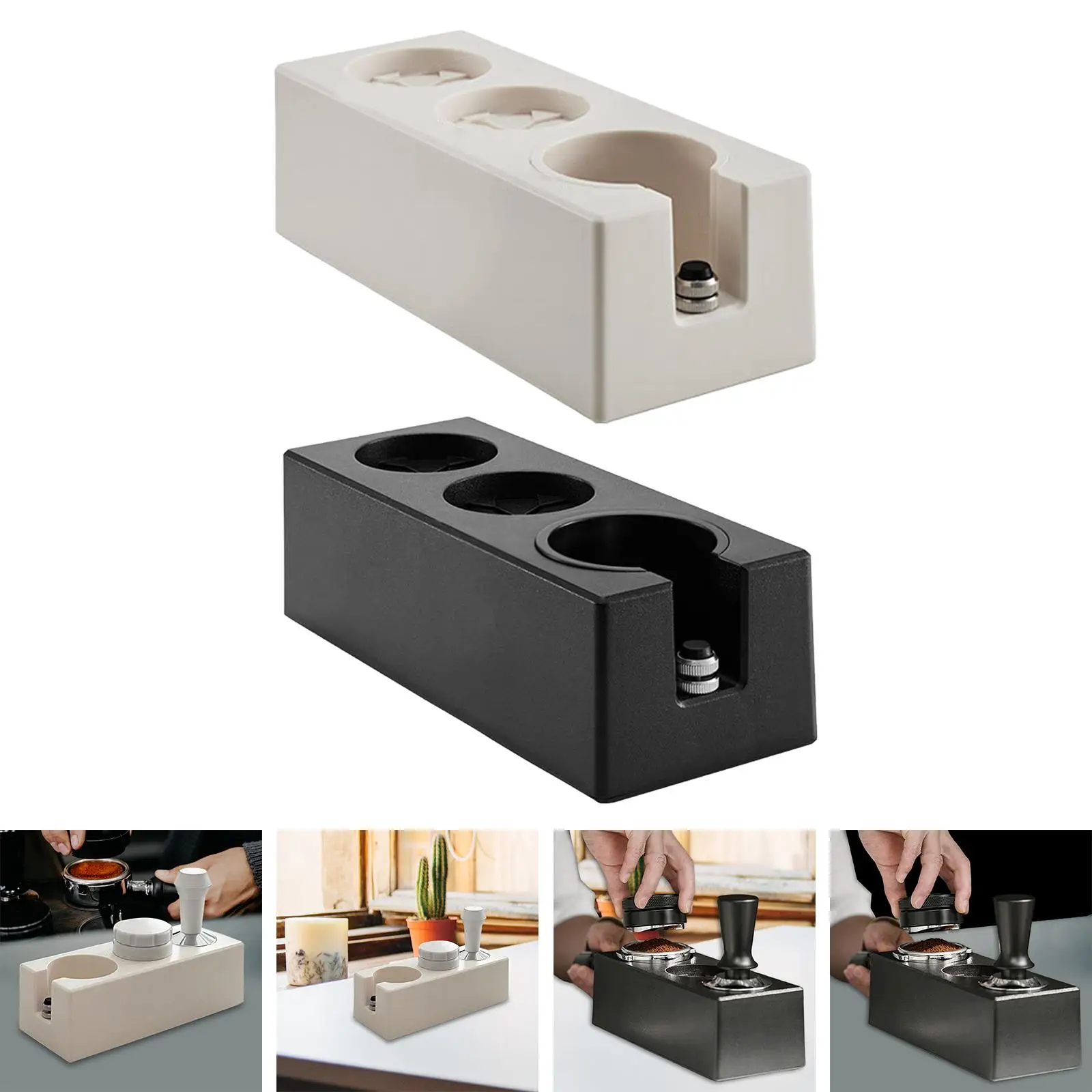 51mm/53mm/58mm Coffee Tamper Holder Station Filter Stand Plastic Espresso Distributor Mat Rack Coffee Maker Tool Barista Gift