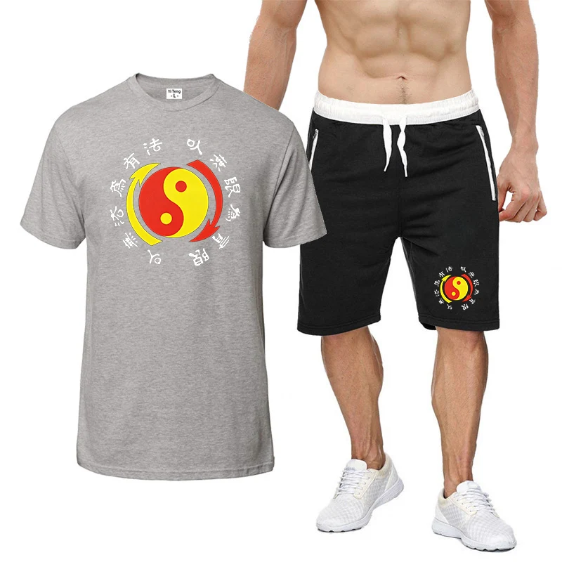 Jeet Kune Do Martial Artist Wing Chun Men's short-sleeved suit set - two-piece short-sleeved shirt + short pants T shirt view 6