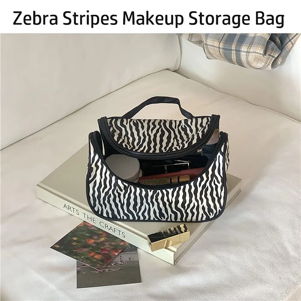 with Mirror Makeup Bag Makeup Accessory Waterproof Cosmetic Pouch Leopard Print Travel Cosmetic Bag for Outdoor Travel image 5