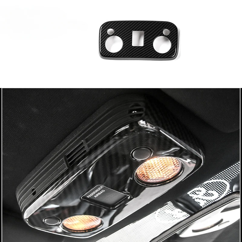 

Fit for Ford Mustang 2015-2020 Car Accessories Carbon fiber color ABS Car Roof Reading Light Lamp Panel Decoration Cover Sticker