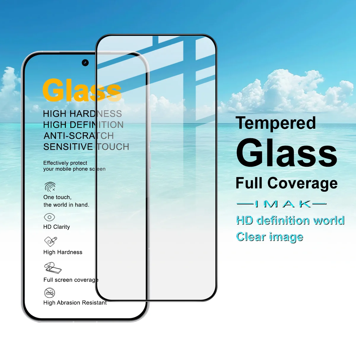 

IMAK Pro+ Tempered Glass for Realme Neo8 5G Screen Protector Film Support Fingerprint